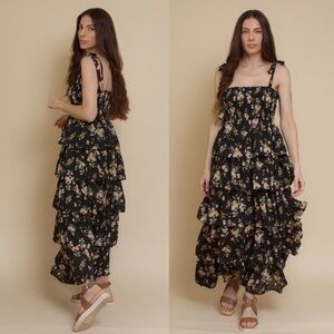 Crescent Hayden Multi Tiered Maxi Dress‎
